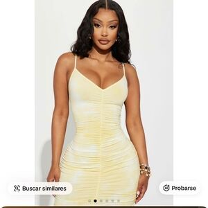 Fashion Nova Yellow Maxi Dress